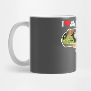 I Love Africa Wildlife Collage Map Mug